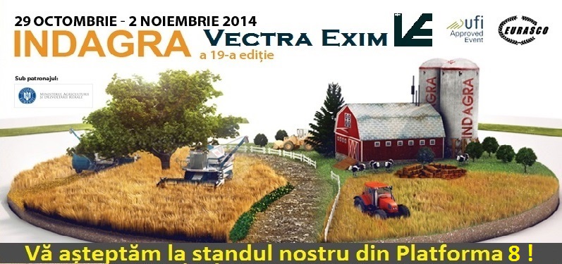 Invitatie INDAGRA 2014 la standul Vectra Exim